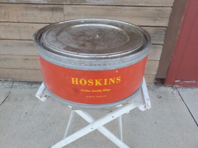 Red Round Cardboard Container Hoskins Mfg Detroit Michigan Chromel Alloy #2