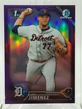2016 BOWMAN CHROME JOE JIMENEZ RC PURPLE REFRACTOR 187/250 1ST BOWMAN BCP225