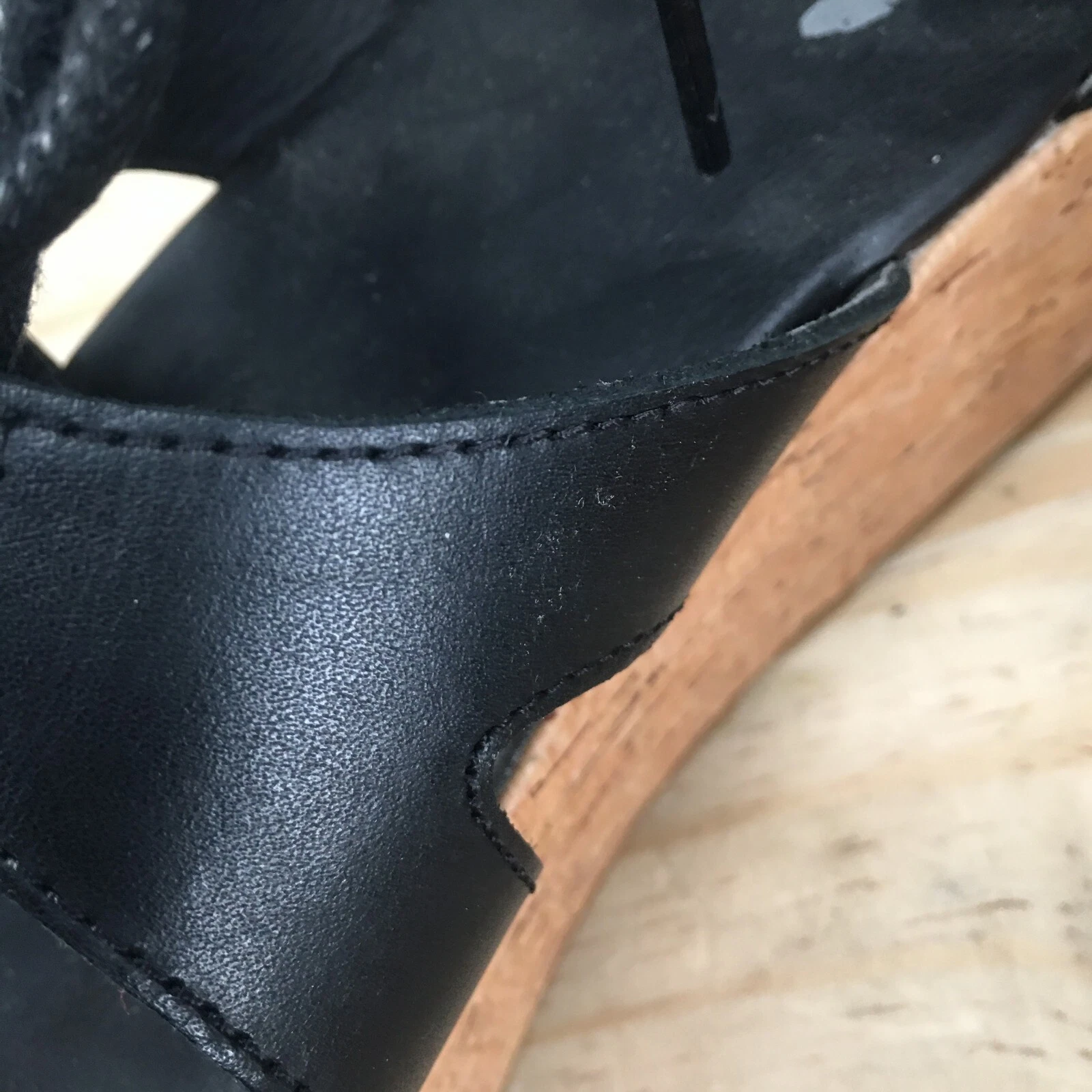sorel cameron gladiator wedge cork leather shoes