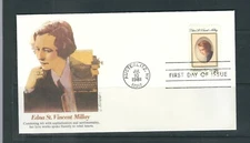 USA SC # 1926 Edna St. Vincent Millay FDC . Feetwood Cachet