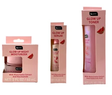 B-Pure Watermelon Glow Up Night Moisturizer, Serum & Toner w/Niacinamide Set