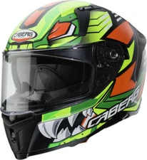 Full Face Helmet Caberg Giga Matte Black Yellow Fluo Red Size XL