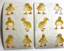 Mrs. Grossman's Lot of 2 Modules Baby Duck  Ducklings Stickers 2003 2" x 3 1/4"