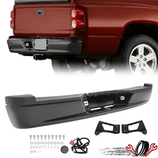 Black Rear Step Bumper w/ LED Light For 2005-2011 Dodge Dakota Pickup 55077652AB
