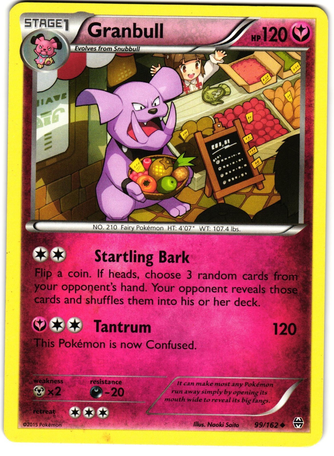 Granbull 99/162 Pokemon XY: BREAKthrough