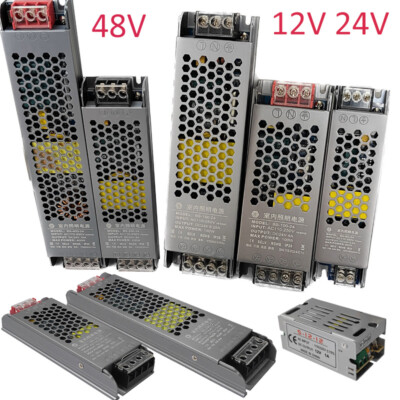 Led Driver Ultra Thin Power Supply DC12V 24V 48V Adapter  Lighting Transformers