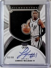 2021-22 Crown Royale Lonnie Walker IV Silhouettes Auto 63/99 SL-LWK