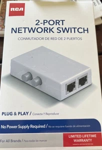 RCA 2 Interrupteur de réseau de port Nouveau plug et jouer aucune alimentation nécessaire