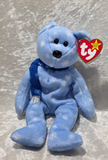 Ty Beanie Babies 1999 Holiday Teddy Bear Plush Toy - Blue