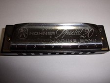 Hohner Special 20 Marine Band Harmonica C Key Made in Germany Used EE6