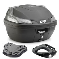 Givi B37NT Monolock Bauletto 37LT Schwarz + Piaggio MP3 Piastra 2024-2026