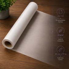 Tritart Transparentpapier Rolle 40cm x 50m 50...