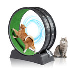 Cat Exercise Wheel 35 inch for Indoor Cats, Safety Cat Treadmill Running Wheel