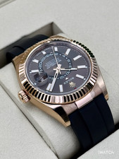 NEW 2026 Rolex Sky-Dweller 42mm 336235 Rose Gold Oysterflex Chocolate-STICKERED 8