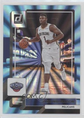 2022-23 Panini Donruss Holo Light Blue Laser 24/25 Zion Williamson #164 09if