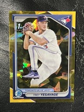 TREY YESAVAGE 2024 Bowman Chrome Sapphire 1st Gold Refractor 47/50 BDC-92