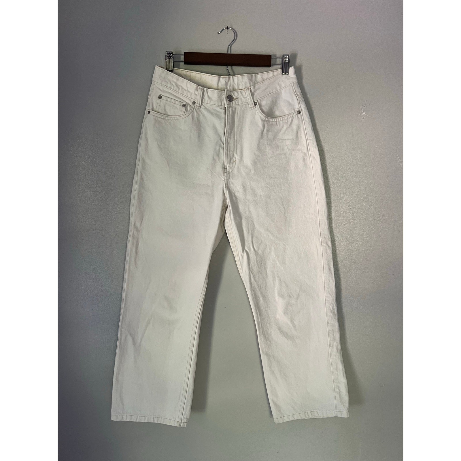 FILA Jeans Weekday Rowe vita extra alta regular fit gamba dritta bianco sporco