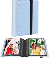 Small Photo Album 4X6 Photos Black Inner Page with Strong Elastic Band, Each Sma