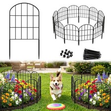 24in H x 11ft L Decorative Garden Fence Panels 10 Pack No Dig Fencing, Ru...