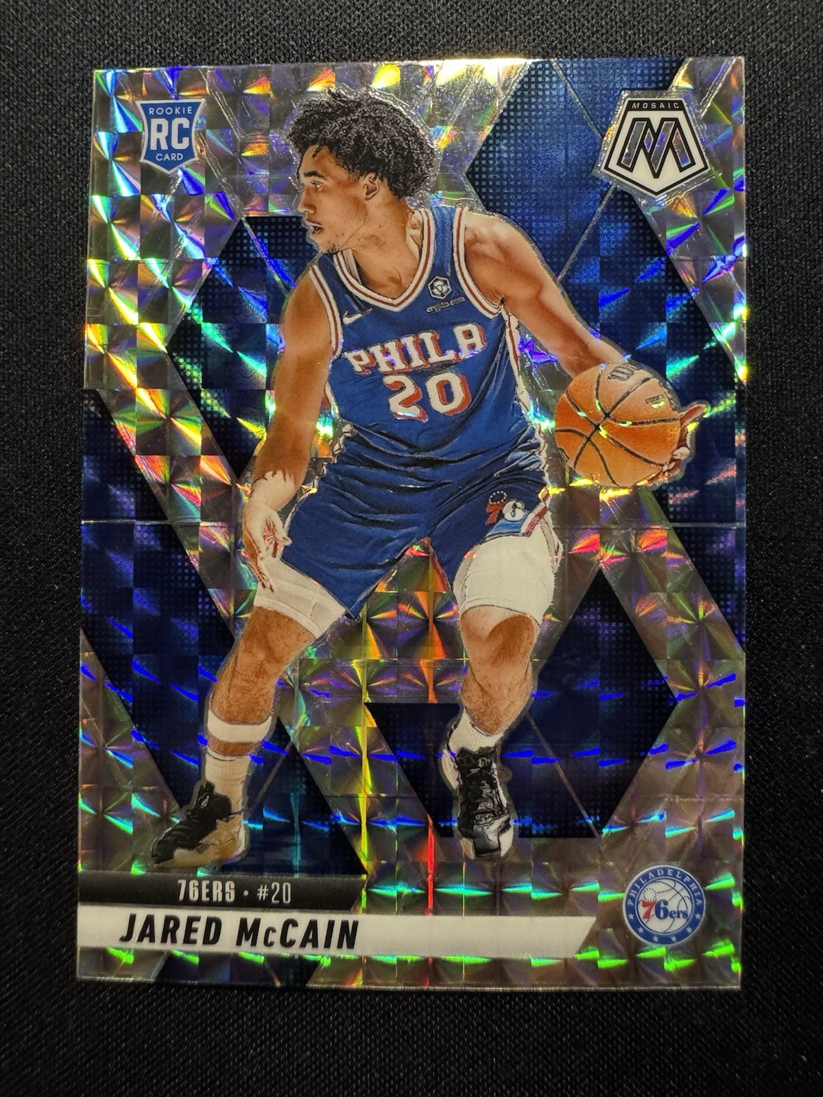 2024-25 Panini Mosaic RC Rookie #228 Jared McCain Silver Prizm 76ers