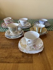 6 Set Of Antique/vintage Bone China High Tea Set