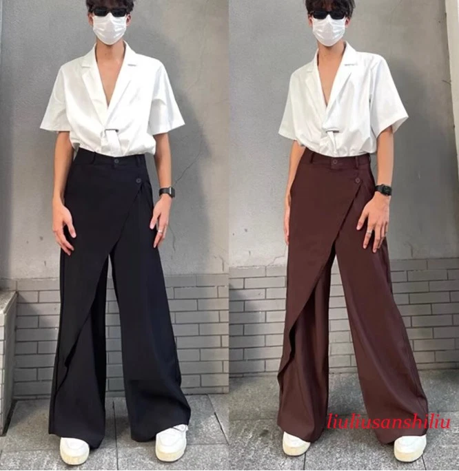 Mens Gothic Loose Wide Leg Pants Trouser High Elastic Waist Loose Casual Black
Opens in a new window