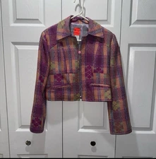Vtg 90’s Bazar de Christian Lacroix Size 44 (14) Zip Up Jacket-Made in France