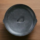 Vintage LODGE Cast Iron No. 14 Dutch Oven Lid Only | Camping Cookware V. Good C