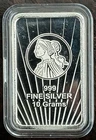 10 Gram Lady LIBERTY.999 Fine Pure Silver Bar Proof  Capsuled Sealed Fractional