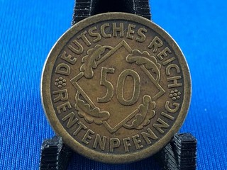 GERMANY WEIMAR 50 RENTENPFENNIG 1924 J (A3/487)
