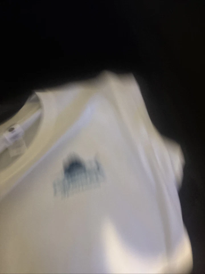 Camiseta blanca de doble cara vintage años 90 XXL Columbia Sportswear pesca de lubina para hombre Foto 4 de 4