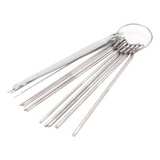2X(Guitar Slotting Bridge Pin Hole Slot File Kit Saw Rods Filing Set7147