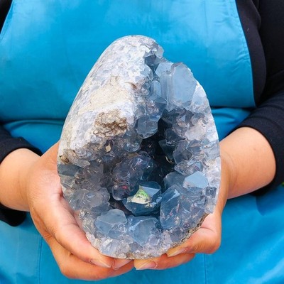 4.24LB  Natural blue crystal cave quartz crystal cave mineral specimen 4564