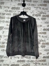 NWT Stars Above Long Sleeve Gray Velour Crewneck Loungewear Top - Gray XL