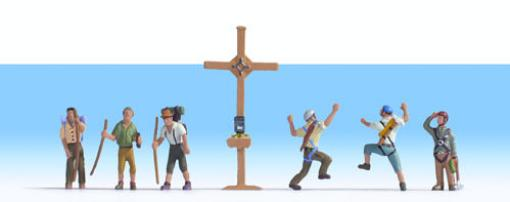 Noch 36874 Mountain Hikers with Cross N Gauge Figures Set