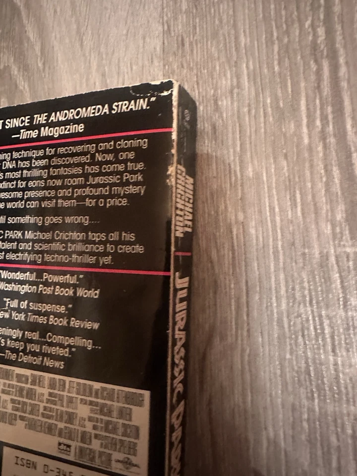 JURASSIC PARK by Michael Crichton Paperback 1991 Ballantine Books 1st PRINT Rare - Image 4 of 4