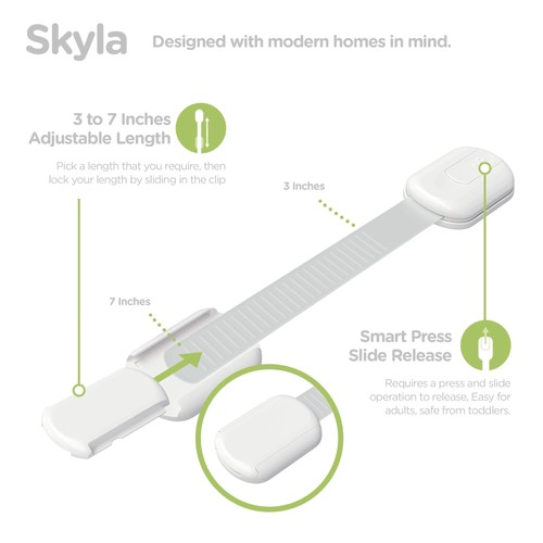 Skyla Homes Baby Schlösser (8er Pack) Kindersicherheit Schrank Schutz - Safe Quick an... - Bild 4 von 9