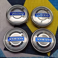 4 X Oem Volvo Silver Center Hub Caps For S60 V70xc70 S80 Xc90 C70 S40 V50 C30