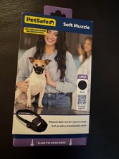 BRAND NEW Petsafe Black Soft Muzzle Large 8 3/4 - 10 3/4 inches Around