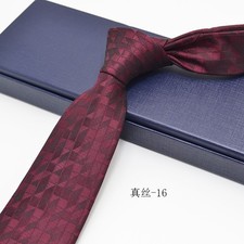 Executive Woven Silk Tie 100% Silk Wedding Groom Gift Box Ready 3.25" Width
