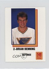 1987-88 Kodak St Louis Blues Brian Benning #2 0q3