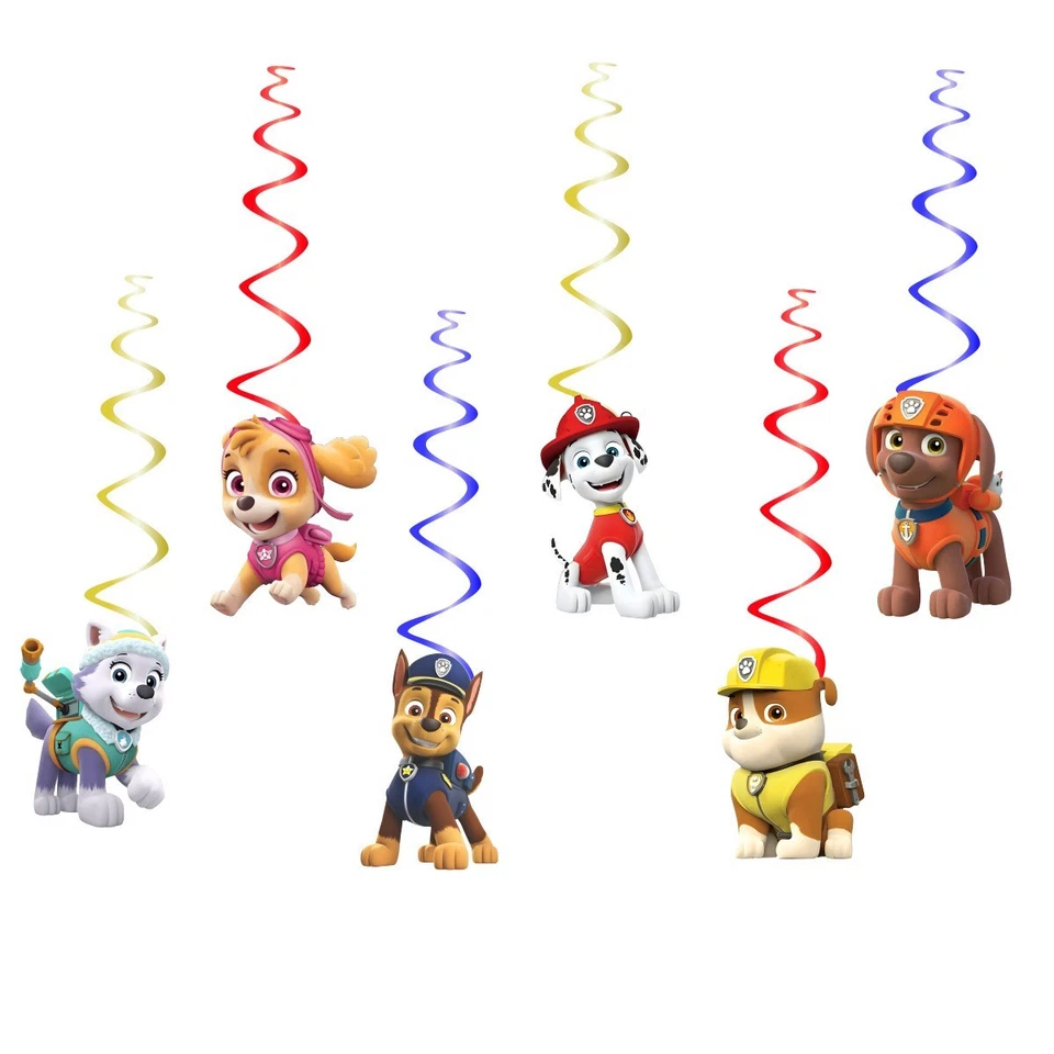 Juego de decoración de fiesta de cumpleaños patrulla canina globos pancarta vajilla kit completo Foto 4 de 4