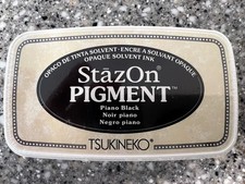 WOW StazOn Pigment PIANO BLACK Opaque Solvent Ink by Tsukineko FAST FREE SHIP