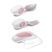 Toddler Utensils, Ergonomic Fork Spoon and Knife Set for Self Feeding, Stainl...
