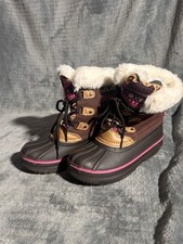 London Fog Girls Snow Boots Faux Fur Size 3