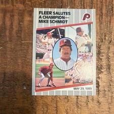 Fleer 1989 Update #U-131 Mike Schmidt Philadelphia Phillies Baseball Card MLB