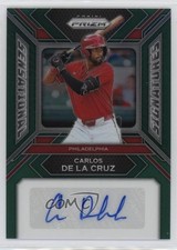 2024 Panini Prizm Sensational Signatures Green Carlos De La Cruz Auto 0s2w