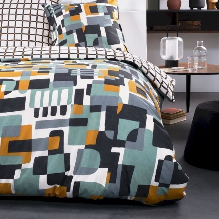 Parure de lit 2 personnes TODAY Sunshine en coton naturel 240x260cm