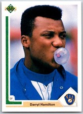 ⚾ 1991 Upper Deck #42b Darryl Hamilton Milwaukee Brewers