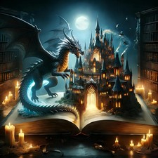 Dragon Diamond Art Kits for Adults Magic Castle 5D Diamond Painting Kits for ...